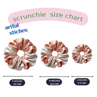 Dual-Tone Satin Scrunchies Combo – Medium-Pack of 4